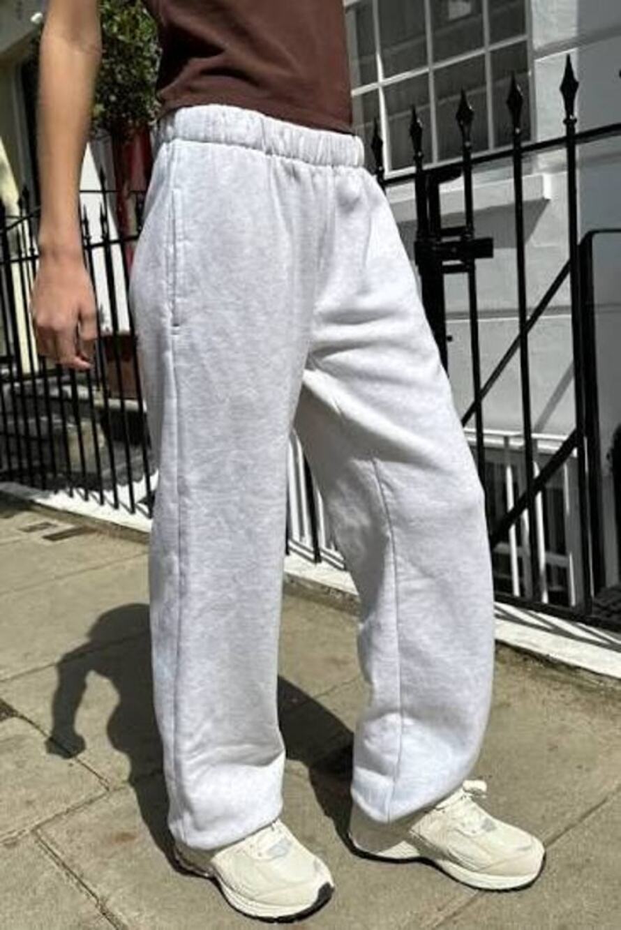 NWT Brandy Melville Elastic Waist Gray Rosa Sweatpants OS
